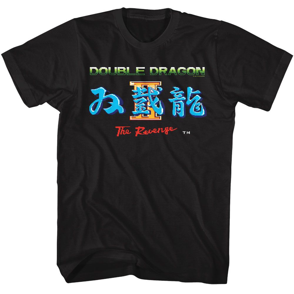 DOUBLE DRAGON-DOUBLE DRAGON DD THE REVENGE SCREEN-BLACK ADULT S/S TSHIRT