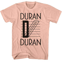 Thumbnail for DURAN DURAN-DURAN DURAN LINES LOGO-PEACH ADULT S/S TSHIRT