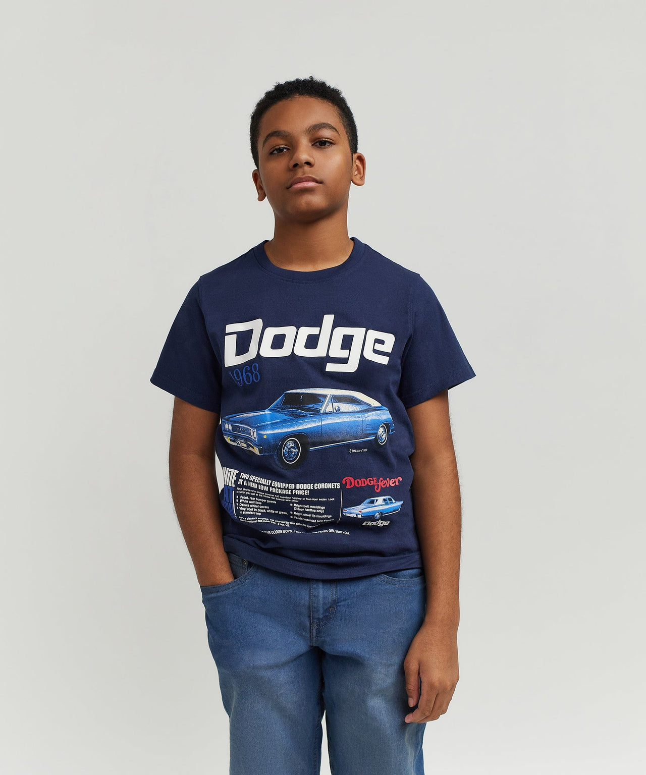 Dodge White Hat Special Kid's Graphic Short Sleeve T-Shirt