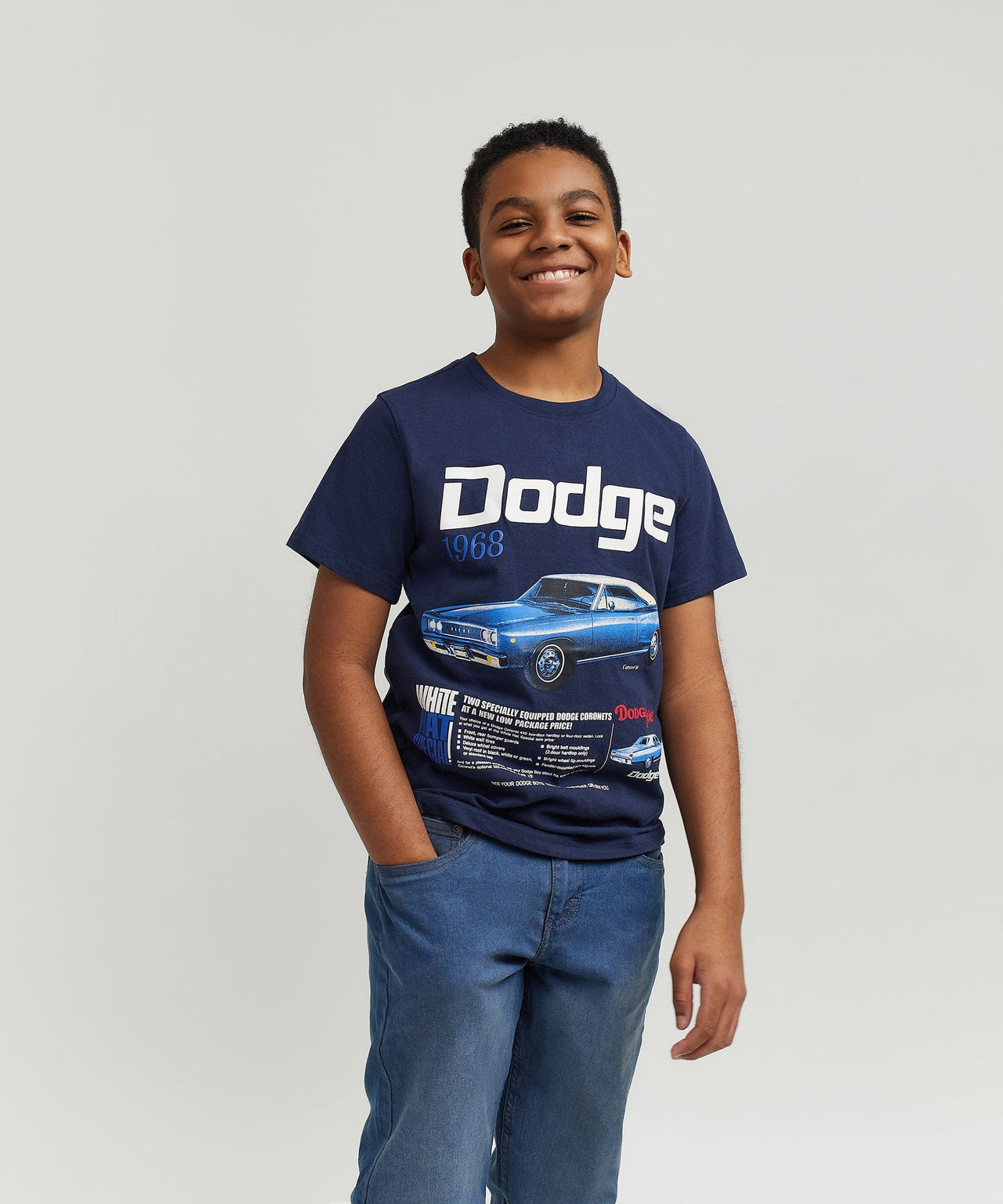 Dodge White Hat Special Kid's Graphic Short Sleeve T-Shirt