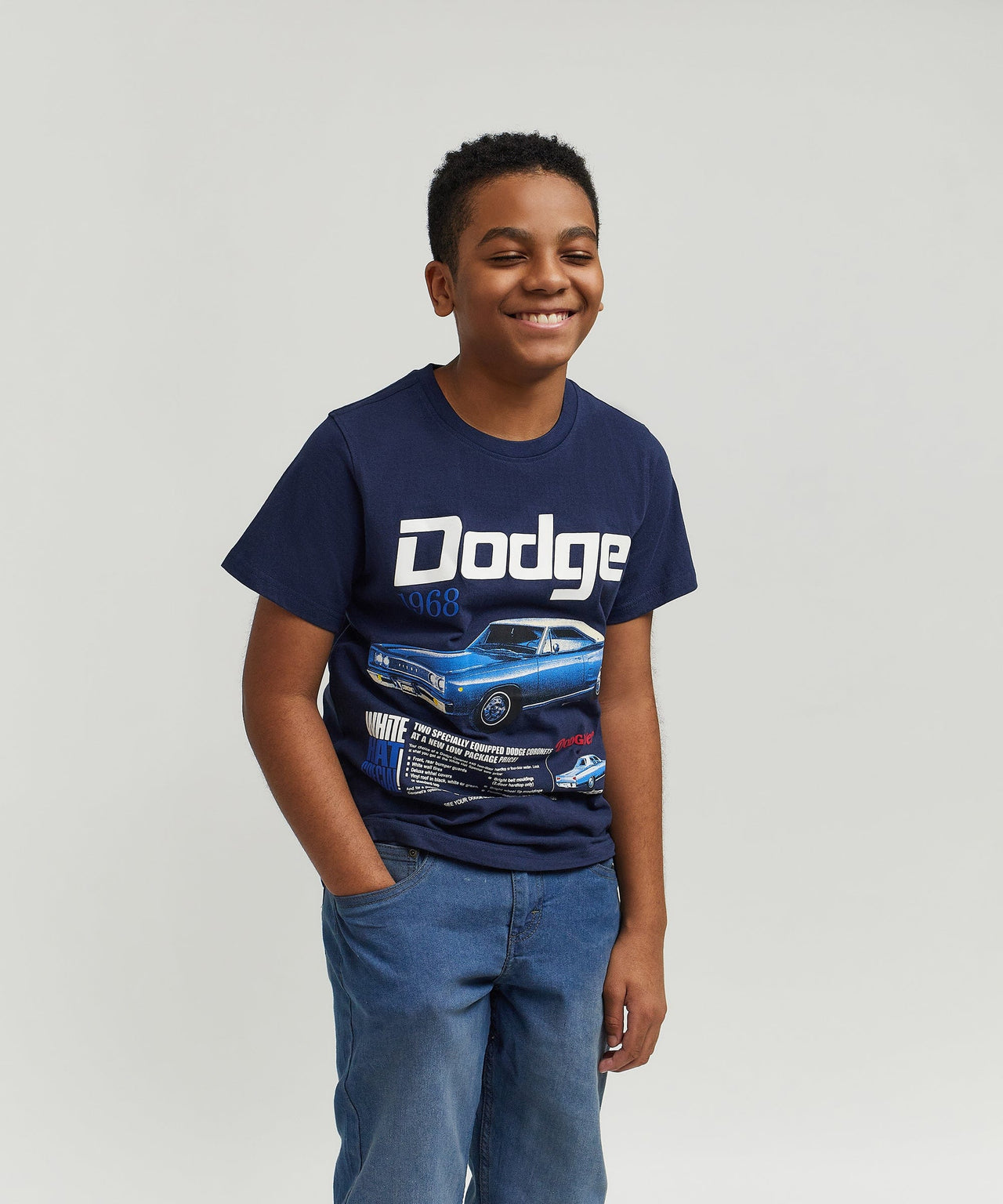 Dodge White Hat Special Kid's Graphic Short Sleeve T-Shirt