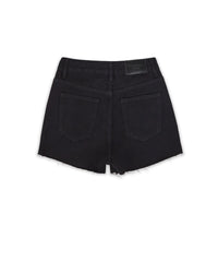 Thumbnail for Aria Women's Distressed Denim Shorts - Black