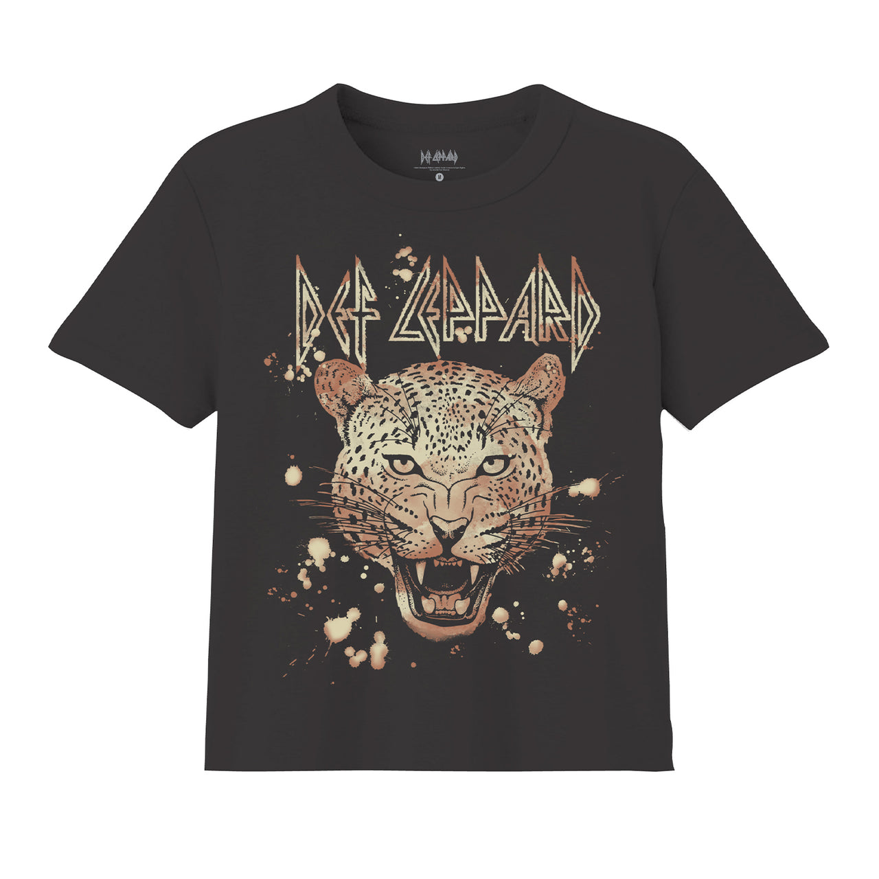 DEF LEPPARD BLEACH LEPPARD VINTAGE BLACK BABY TEE