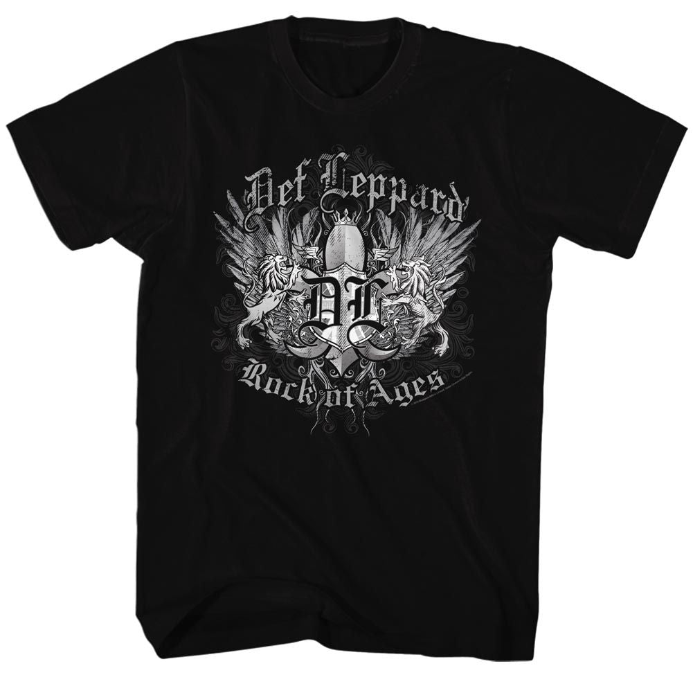 DEF LEPPARD-ROCKOFAGES-BLACK ADULT S/S TSHIRT