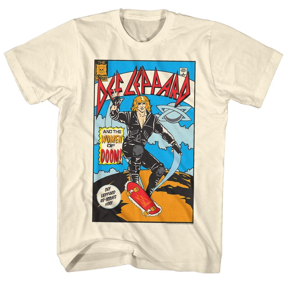 DEF LEPPARD-COMIC-NATURAL ADULT S/S TSHIRT