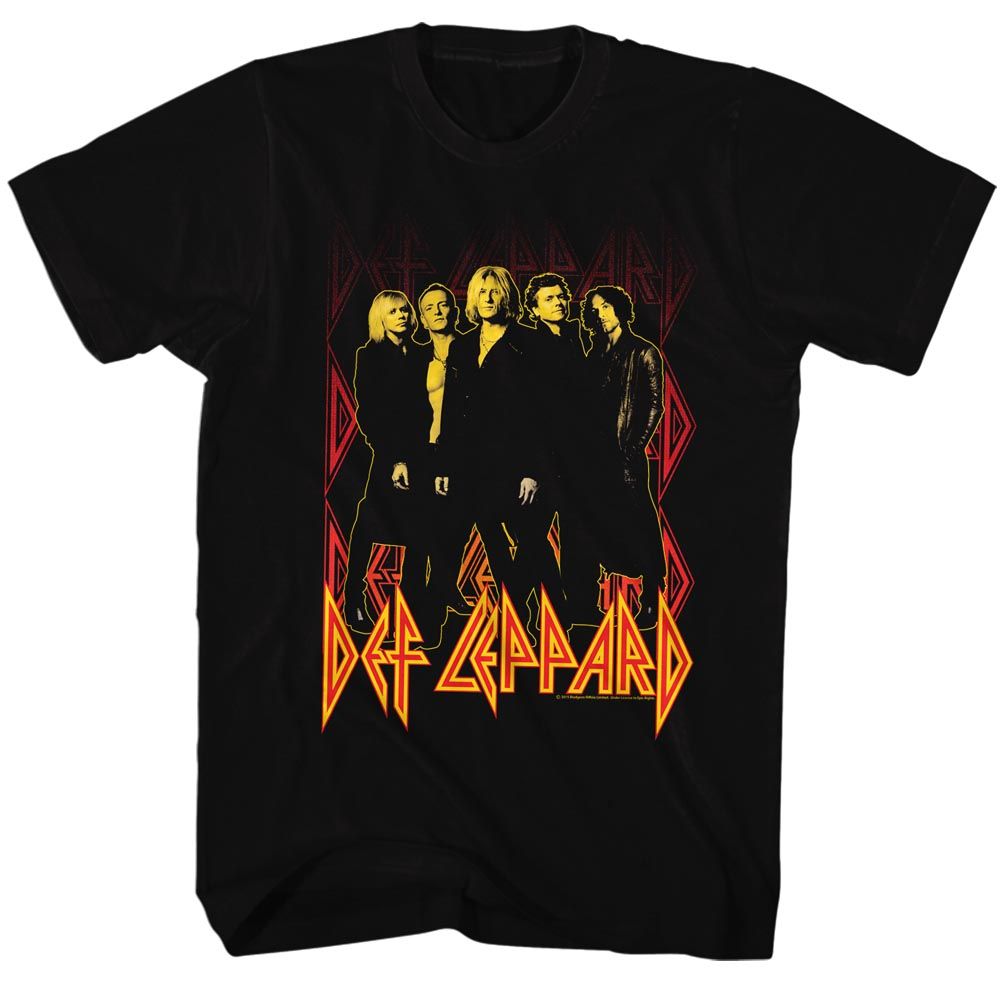 DEF LEPPARD-ONFIRE-BLACK ADULT S/S TSHIRT