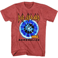 Thumbnail for DEF LEPPARD-ADRENALIZE 1992-RED HEATHER ADULT S/S TSHIRT