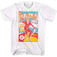 Thumbnail for DEF LEPPARD-COMIC COVER-WHITE ADULT S/S TSHIRT