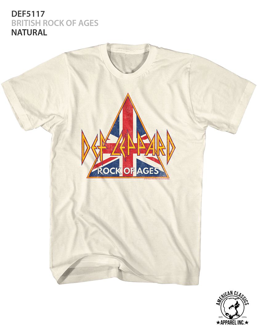 DEF LEPPARD-BRITISH ROCK OF AGES-NATURAL ADULT S/S TSHIRT