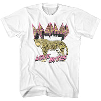 Thumbnail for DEF LEPPARD-LOVE BITES LEOPARD-WHITE ADULT S/S TSHIRT