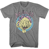 Thumbnail for DEF LEPPARD-PASTEL LEPPARD 2-GRAPHITE HEATHER ADULT S/S TSHIRT