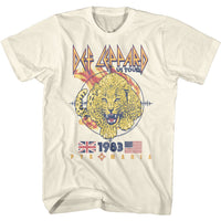 Thumbnail for DEF LEPPARD-PYROMANIA LEOPARD-NATURAL ADULT S/S TSHIRT