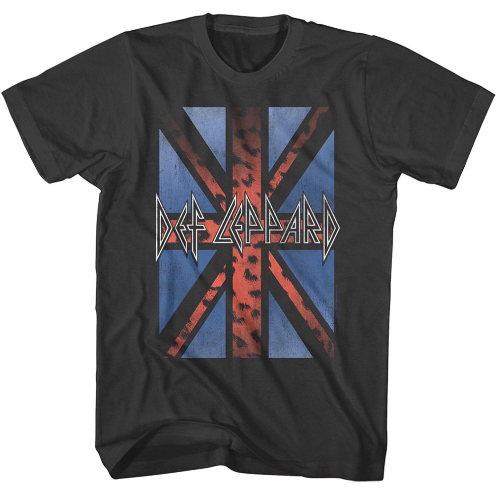 DEF LEPPARD-DEF LEPPARD LEOPARD FLAG 2-SMOKE ADULT S/S TSHIRT