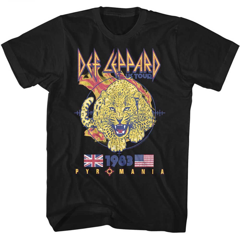 DEF LEPPARD-DEF LEPPARD PYROMANIA-BLACK ADULT S/S TSHIRT