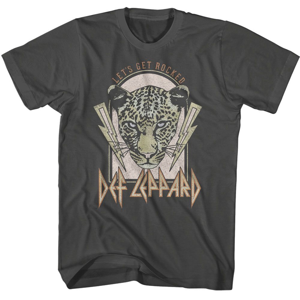 DEF LEPPARD-DEF LEPPARD LIGHTNING BOLTS LETS GET ROCKED-SMOKE ADULT S/S TSHIRT