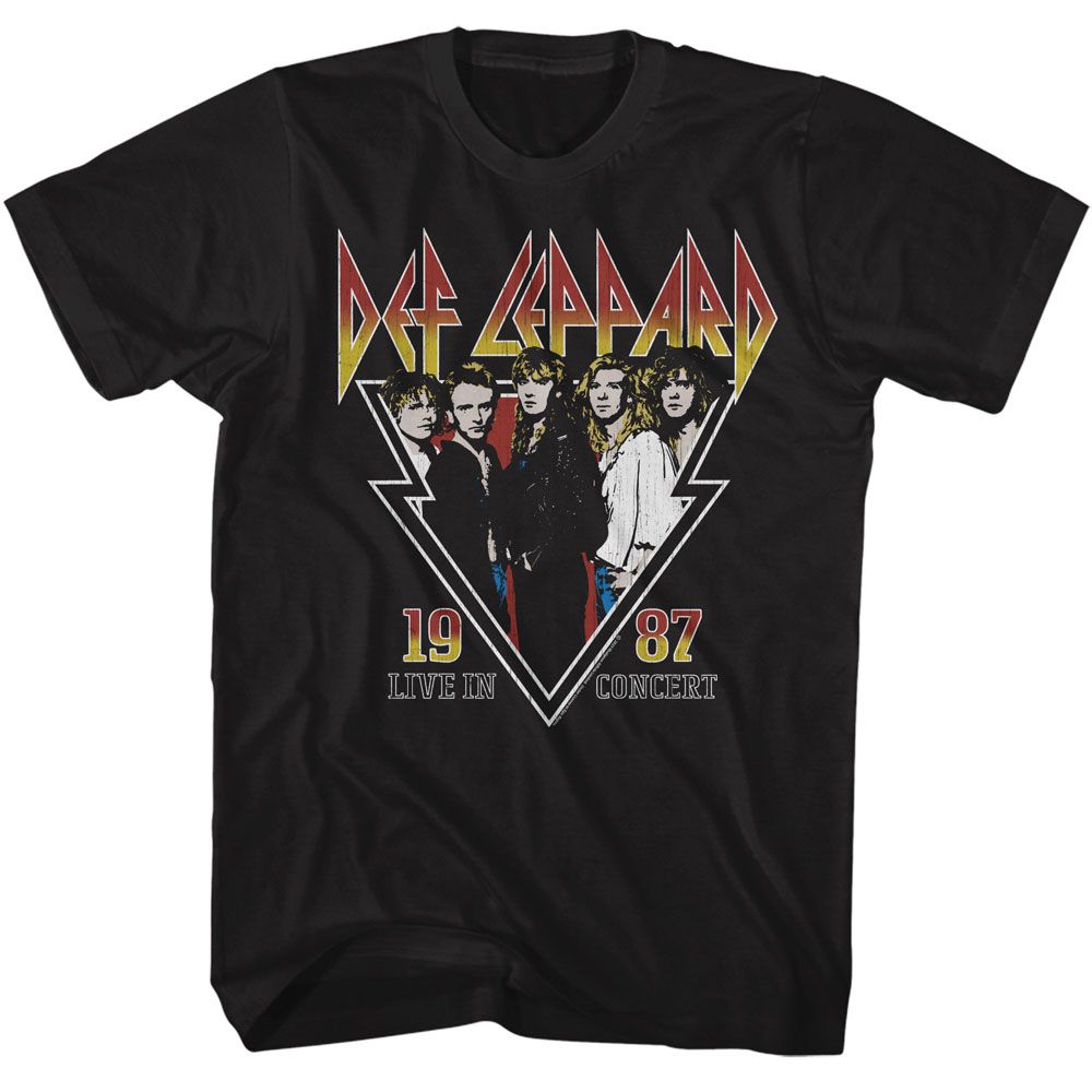 DEF LEPPARD-DEF LEPPARD 1987 LIVE IN CONCERT-BLACK ADULT S/S TSHIRT
