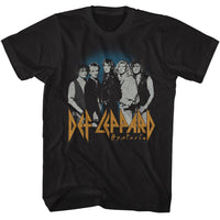 Thumbnail for DEF LEPPARD-DEF LEPPARD BLUE FADE BACKGROUND-BLACK ADULT S/S TSHIRT