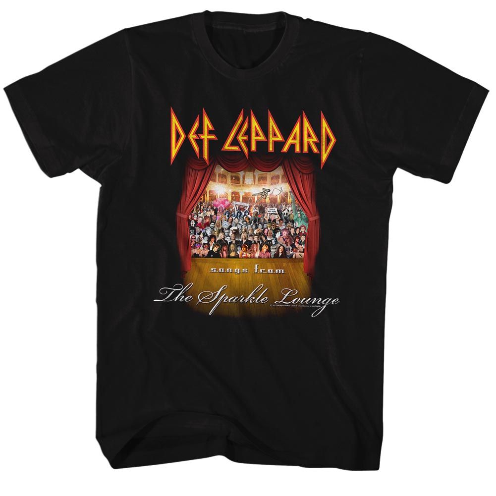 DEF LEPPARD-SPARKLELOUNGE-BLACK ADULT S/S TSHIRT