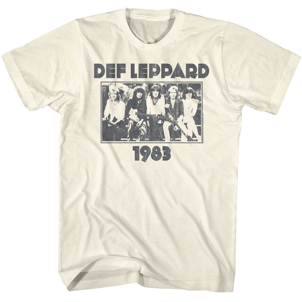 DEF LEPPARD-DEF LEPPARD MONOCHROME 1983-NATURAL ADULT S/S TSHIRT
