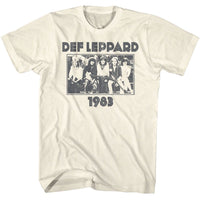 Thumbnail for DEF LEPPARD-DEF LEPPARD MONOCHROME 1983-NATURAL ADULT S/S TSHIRT