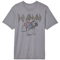 Thumbnail for DEF LEPPARD-DEF LEPPARD BULLDOG-GRAY ADULT S/S VINTAGE WASH TSHIRT