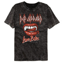 Thumbnail for DEF LEPPARD-DEF LEPPARD LOVE IS BITING-MINERAL WASH BLACK ADULT S/S TSHIRT