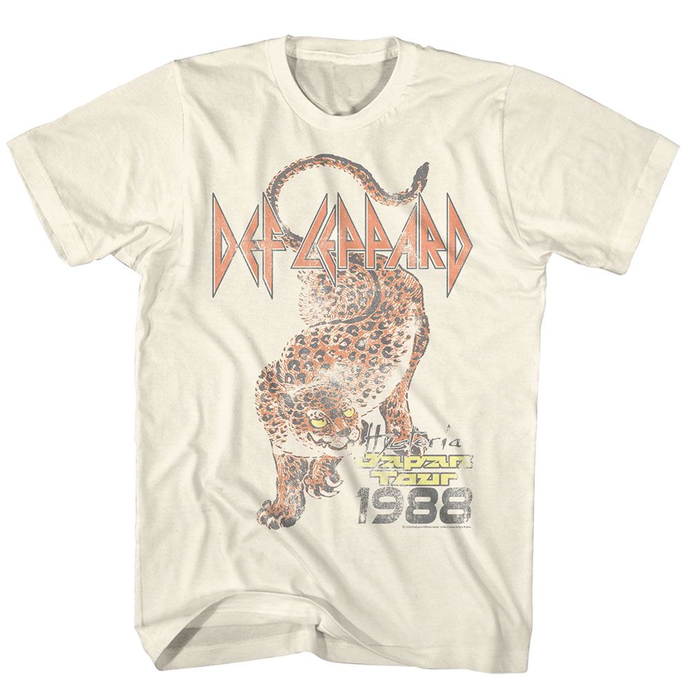 DEF LEPPARD-DEF LEPPARD JAPAN TOUR 88-NATURAL ADULT S/S TSHIRT
