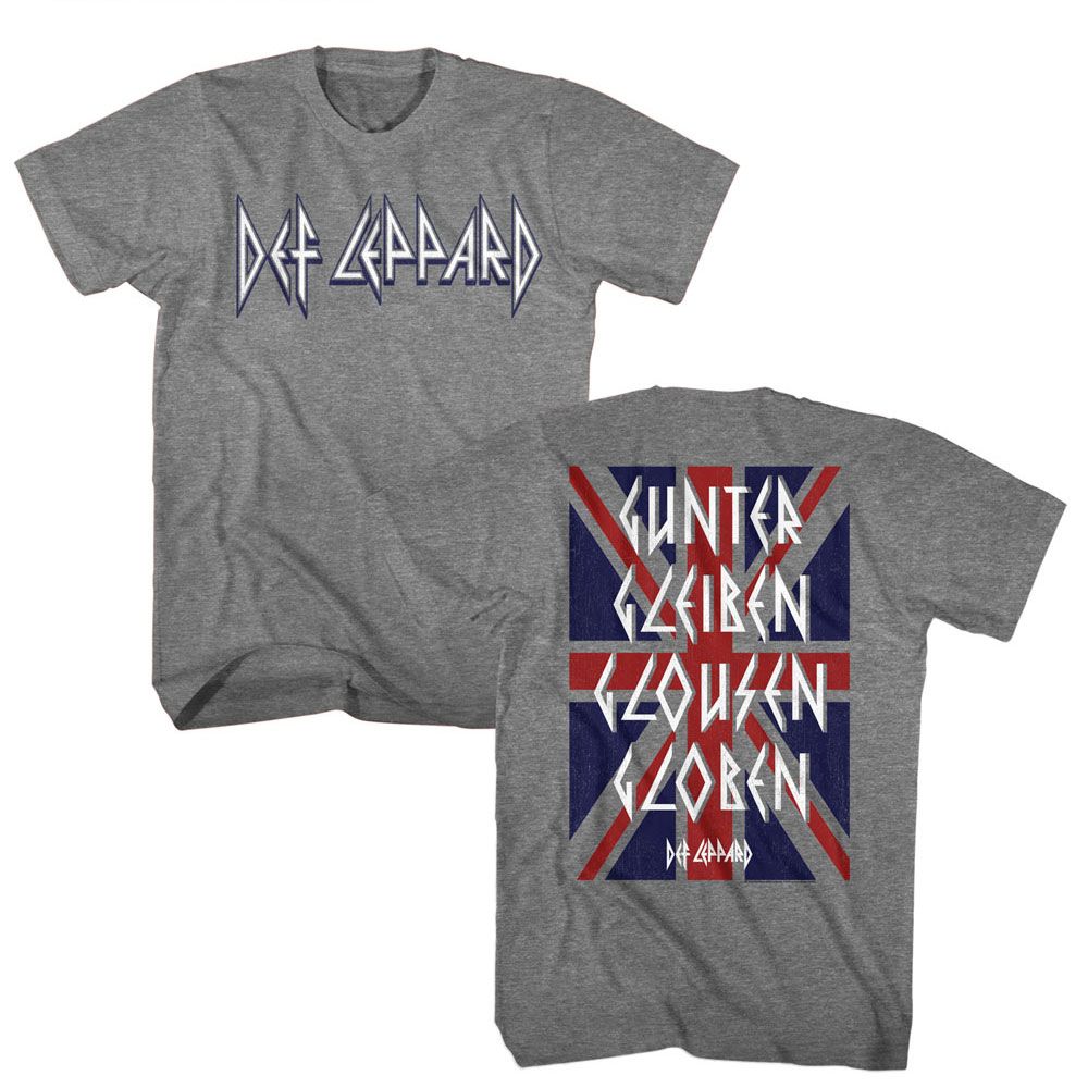 DEF LEPPARD-DEF LEPPARD GUNTER GLEIBEN FRONT AND BACK-GRAPHITE HEATHER ADULT S/S TSHIRT ***F&B***