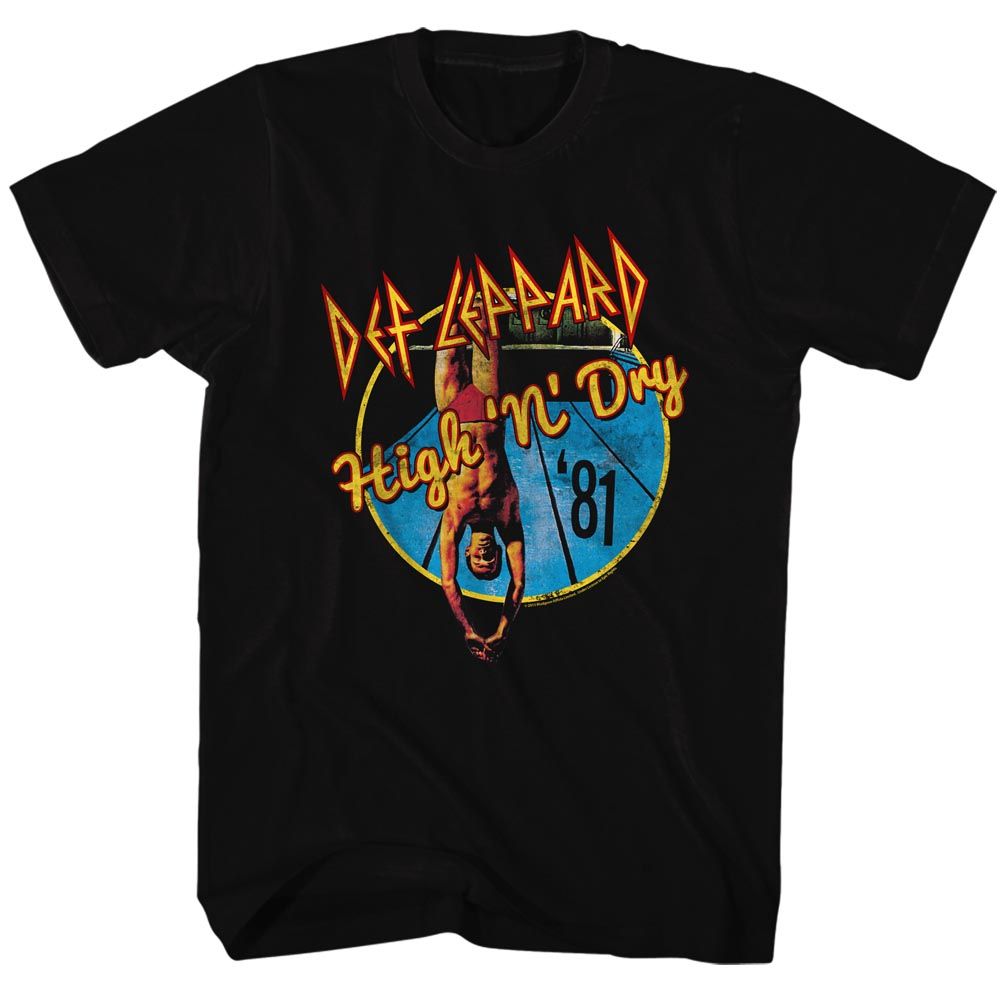 DEF LEPPARD-HIGH N DRY-BLACK ADULT S/S TSHIRT