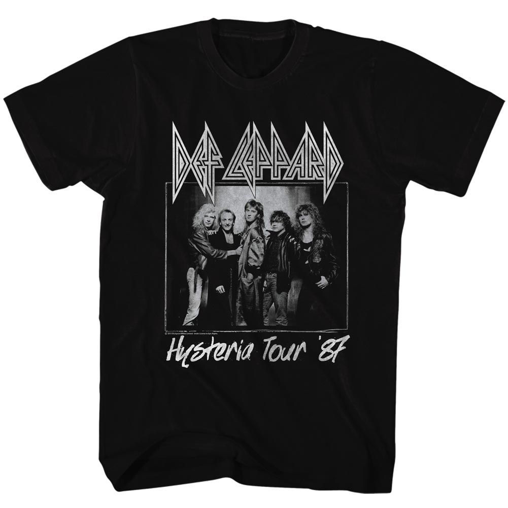 DEF LEPPARD-HYSTERIA TOUR-BLACK ADULT S/S TSHIRT