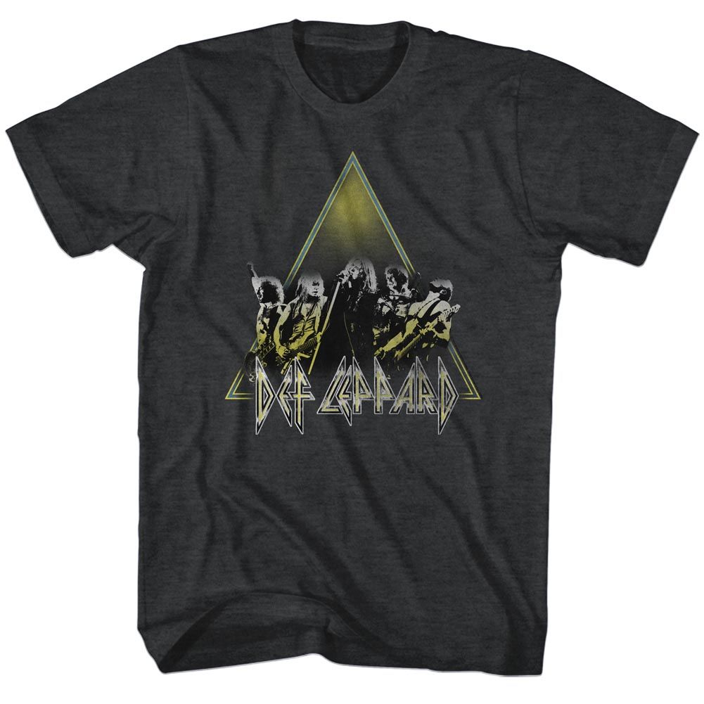 DEF LEPPARD-PERFORMING-BLACK HEATHER ADULT S/S TSHIRT