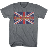 Thumbnail for DEF LEPPARD-DEF LEPPARD FLAG-GRAPHITE HEATHER ADULT S/S TSHIRT