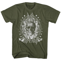 Thumbnail for DEF LEPPARD-SKULL-MILITARY GREEN ADULT S/S TSHIRT