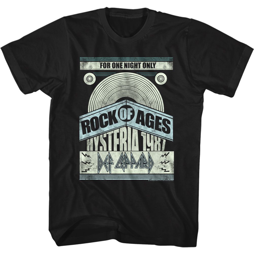 DEF LEPPARD-FOR ONE NIGHT ONLY-BLACK ADULT S/S TSHIRT