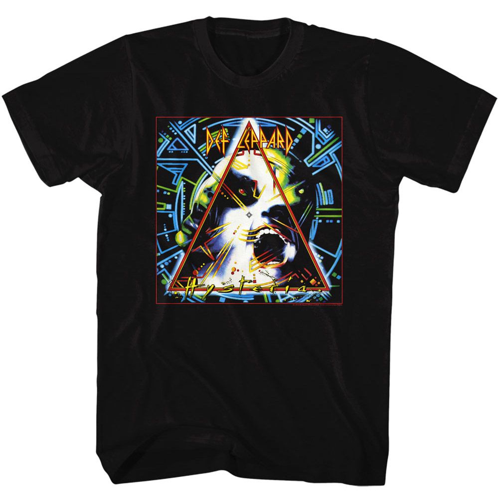 DEF LEPPARD-HYSTERIA-BLACK ADULT S/S TSHIRT