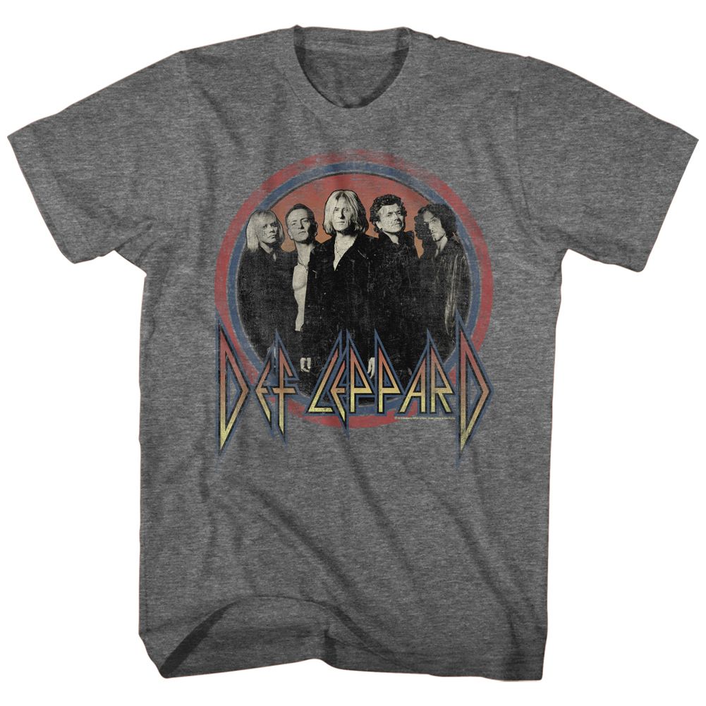 DEF LEPPARD-CIRCLES-GRAPHITE HEATHER ADULT S/S TSHIRT