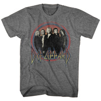 Thumbnail for DEF LEPPARD-CIRCLES-GRAPHITE HEATHER ADULT S/S TSHIRT