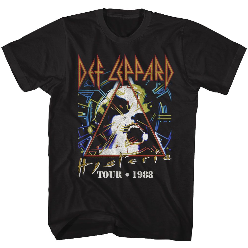 DEF LEPPARD-TOUR88-BLACK ADULT S/S TSHIRT