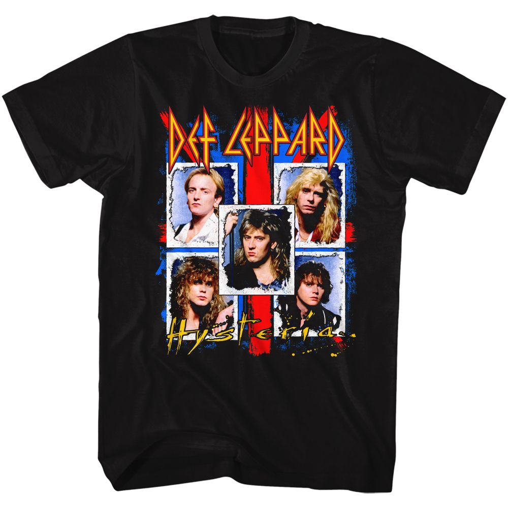 DEF LEPPARD-UGLY HYSTERIA-BLACK ADULT S/S TSHIRT