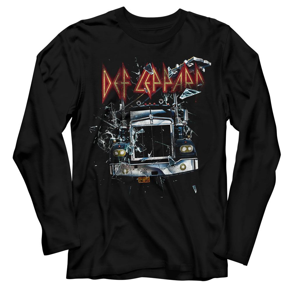 DEF LEPPARD-ONTHROUGHTTHEGLASS-BLACK ADULT L/S TSHIRT