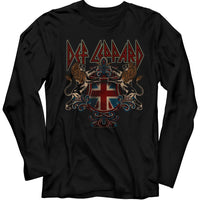 Thumbnail for DEF LEPPARD-DEFCREST-BLACK ADULT L/S TSHIRT