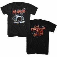Thumbnail for DEF LEPPARD-THROUGH NIGHT 2SIDE-BLACK ADULT S/S TSHIRT