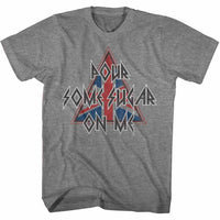 Thumbnail for DEF LEPPARD-POUR SOME TRIANGLE-GRAPHITE HEATHER ADULT S/S TSHIRT