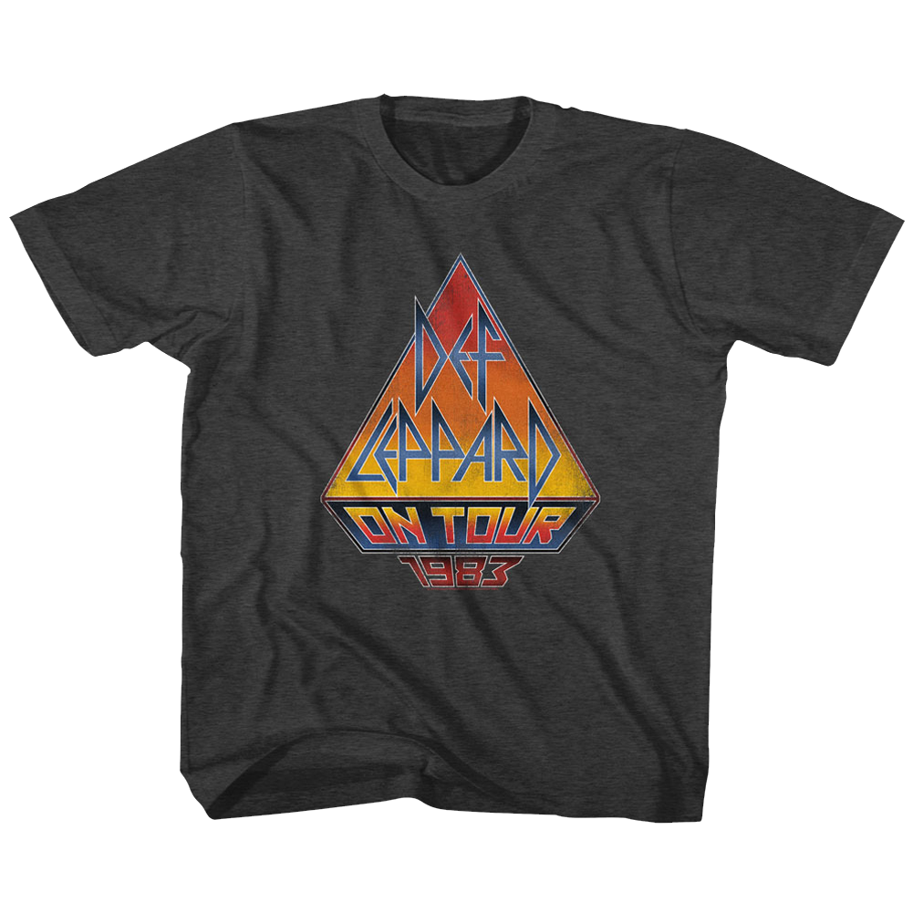 DEF LEPPARD-ON TOUR 83-VINTAGE SMOKE YOUTH S/S TSHIRT