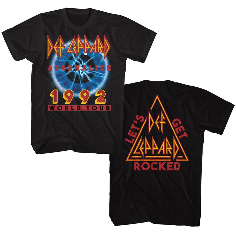 DEF LEPPARD-ADRENALIZE TOUR-BLACK ADULT S/S TSHIRT