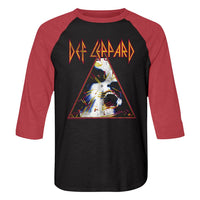 Thumbnail for DEF LEPPARD-NOBGHYST-VINTAGE BLACK/VINTAGE RED ADULT 3/4 SLEEVE RAGLAN