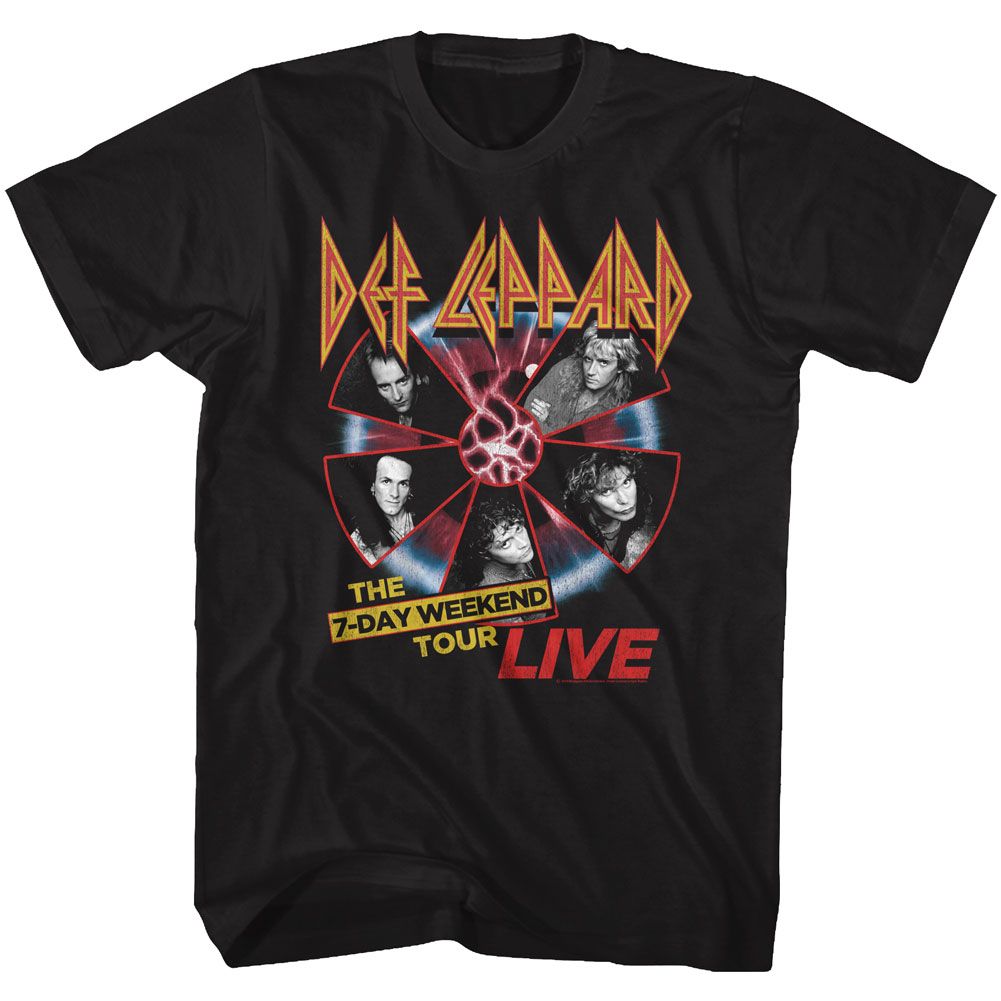 DEF LEPPARD-7 DAY WEEKEND-BLACK ADULT S/S TSHIRT