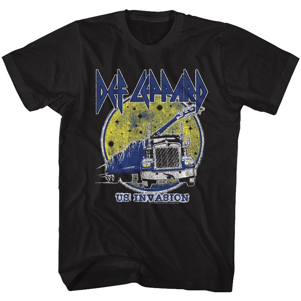 DEF LEPPARD-US INVASION-BLACK ADULT S/S TSHIRT