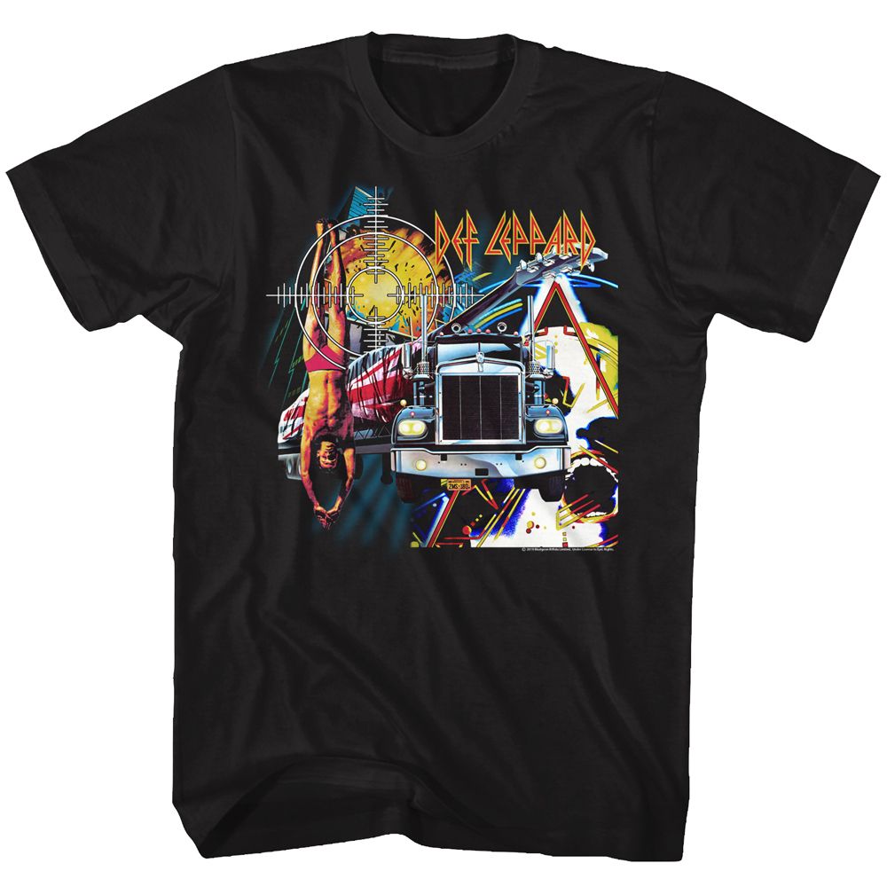 DEF LEPPARD-JUMBLE-BLACK ADULT S/S TSHIRT