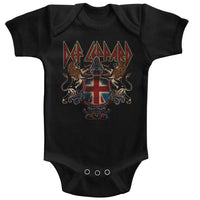 Thumbnail for DEF LEPPARD-DEFCREST-BLACK INFANT S/S BODYSUIT